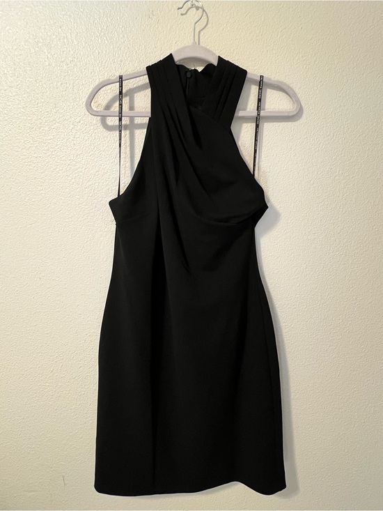 RACHEL Rachel Roy Dresses & Skirts - RACHEL Rachel Roy Black Halter Cross-Front Mini Dress